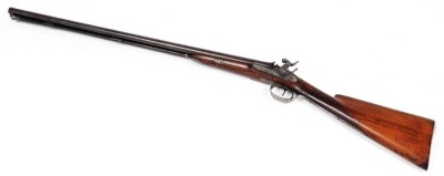 A Dunderdale Mabson and Labron double barrel side by side percussion rifle, overall length 117cm, barrel length 75cm. - 6