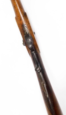 A single barrel percussion rifle, unmarked, overall length 118cm, barrel length 76.5cm. - 3