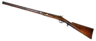 A single barrel percussion rifle, unmarked, overall length 118cm, barrel length 76.5cm. - 5