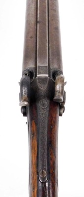 A double barrel side by side percussion shotgun, marked Tetly to side plate, overall length 113cm, barrel length 70.5cm. - 3