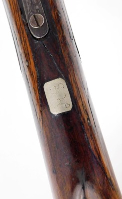 A double barrel side by side percussion shotgun, marked Tetly to side plate, overall length 113cm, barrel length 70.5cm. - 4