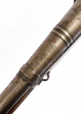 A South Asian singe barrel Toradar rifle, marked to side of barrel IPR/EXR/2260, overall length 165cm, barrel length 116cm. - 5