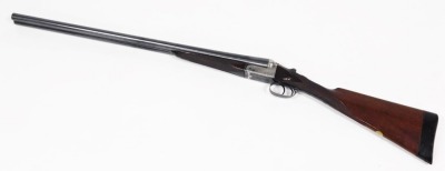 A Webley & Scott Limited 12-bore side by side boxlock ejector shotgun, Ser. No. 91077, 28" barrels, LoP c.15" which includes current inch-and-a-half extension block, in a velvet lined canvas case with label for P. Orr & Sons, Gunsmiths, Licensed Dealers - 2