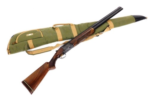 A Browning 12 bore over and under shotgun, overall length 114 cm, barrel length 71 cm. NB. A Current Valid shotgun certificate is required to view and bid on this lot.