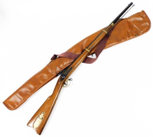 An Antonio Zoli & Co 12 bore single barrel black powder muzzle loading shotgun, serial No. 24220, overall length 124.4cm, barrel length 84cm. NB. A current valid Shotgun Certificate is required to view and bid on this lot.