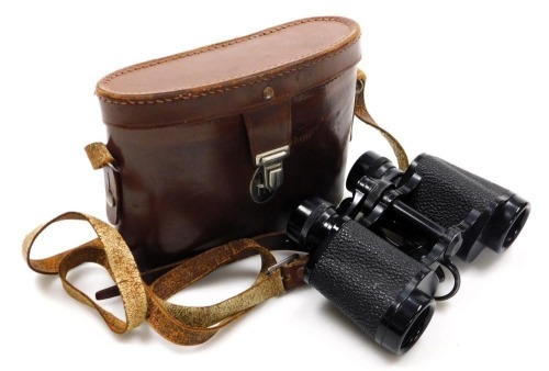 A pair of Falke 8x30ev binoculars, with Swarovski-Optik, serial number 287052, cased.