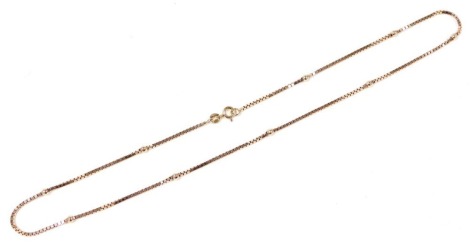 A 9ct gold cable and ball link neck chain, on a bolt ring clasp, 5.3g.