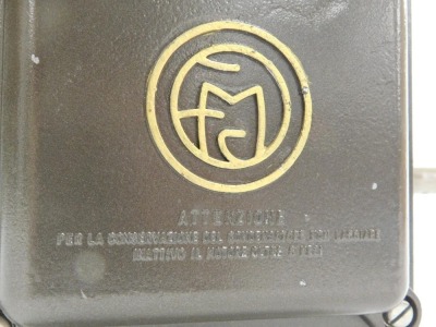 A Marelli asynchronous electric motor, class E, number 79838, 220volts, 1400hz, 31cm wide. - 2