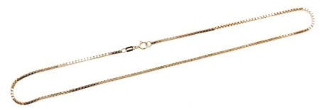 A 9ct gold cable link neck chain, on a bolt ring clasp, 7.0g.