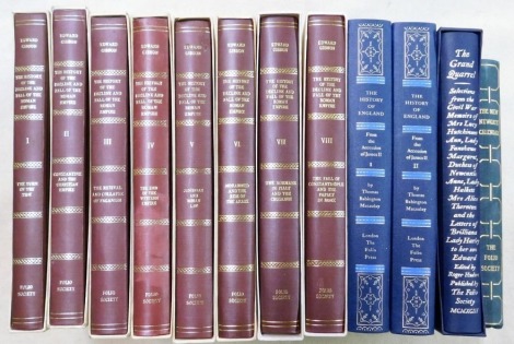 Gibbon (Edward). The History of The Decline and Fall of The Roman Empire, 8 vols, with slip cases, published by The Folio Society, together with The Grand Coral, published by The Folio Society 1993, The New Newgate Calendar, Maculay (Thomas Babington) Th