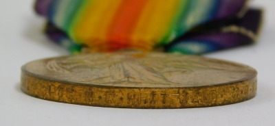 Four WWI medals, comprising a Belgian Inter Allied Victory medal, a 1914-20 British War medal named to Howel G Williams, and a Victory medals, named to Pte. W.R. Whitfield, A-201308, K.R. Rif, C., and a 1914-5 Star, named to W. Armstrong, GSR MFA, with ri - 4