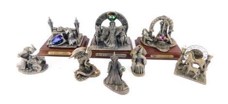 A group of Tudor Mint Myths & Magic pewter figures, to include Fantasy & Legend, The Destroyer of the Crystal, The Loyal Dragons, etc. (a quantity)