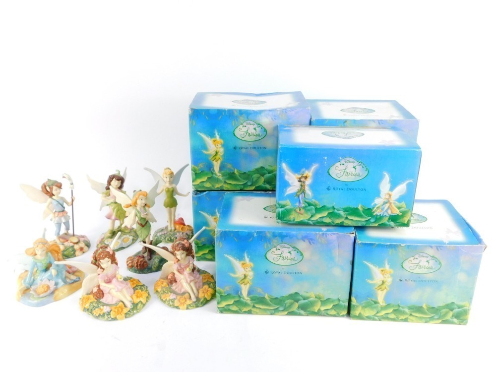 A group of Royal Doulton Disney Fairies pottery figures 