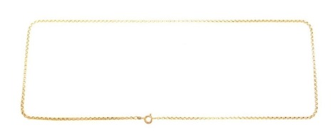 A 9ct gold curb link neck chain, with circular clasp, 50cm long, 4.6g.