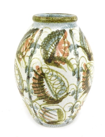 A Denby pottery Glyn Colledge stoneware vase, printed marks, 32cm high.