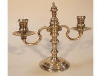 A George VI silver candelabrum