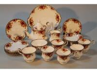 A Royal Albert Old Country Roses part tea service.