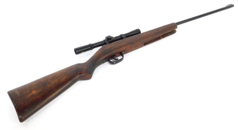 An NAC Spanish .22 air rifle, with a Richter Optik 4x20 gun sight.