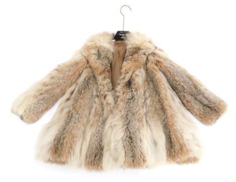 A Paul of London rabbit fur short jacket, underarm measurement 38cm.