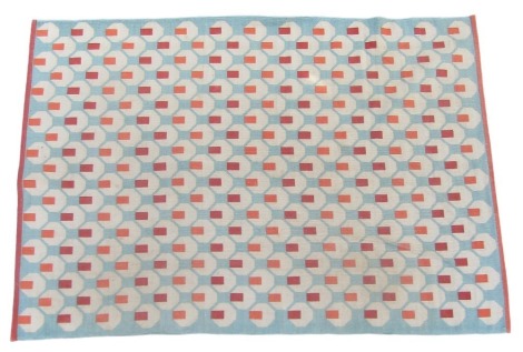 A Habitat cream ground geometric rug, 199cm x 139cm.