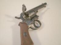 A late 19thC Belgian rim fire revolving pistol.