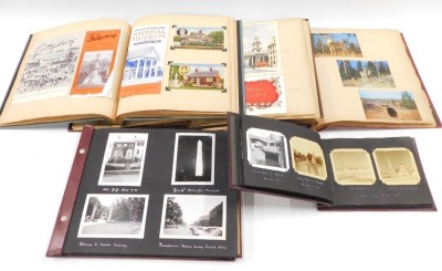 A quantity of postcards, photographs, felt pennants from trips to America, etc. - 2