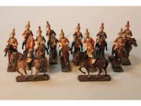 Twelve Elastolin Household Cavalry mounted figures (AF).