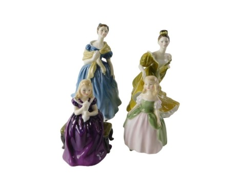 Four Royal Doulton ladies, comprising large Lynn and Adrienne, and two small, Affection and Penny. (4)