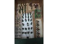 Various modern die-cast toy soldiers including an Indian army marching band