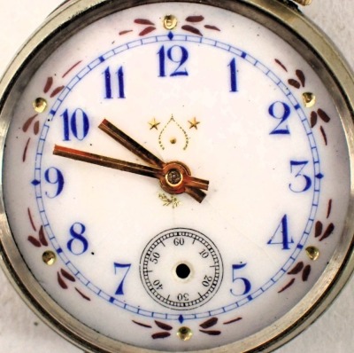 A collection of pocket and fob watches, comprising a Ruhlo stainless steel cased and black faced pocket watch, a Kienzle seven jewel movement stainless steel cased pocket watch, a railway timekeeper's pocket watch, Chinese dialled pocket watch, Uno fob wa - 3