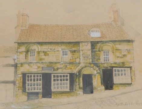 Keith Roper (b.1946). Jews House, Lincoln, watercolour, signed and dated 1980, 27cm x 36cm.