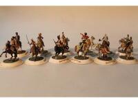 Various Airfix and other plastic kit models of cavalry and infantrymen predominantly from the Napole