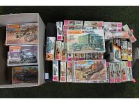 Various Matchbox kit models in original boxes and 00 scale soldiers.