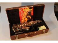 A Lewington Professional Series Two alto saxophone in case.