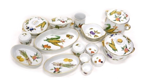 A quantity of Royal Worcester Evesham ceramics, to include two handled jar and cover, serving dishes, etc.