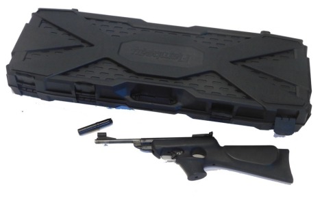 A Flambau Tactical BSA Scorpion air rifle, .22 calibre, in hard shell case.