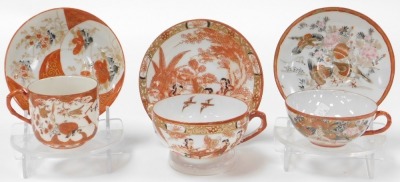 A group of Japanese Kutani porcelain, including tea wares, dishes, and vases. (a quantity) - 6