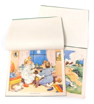 Two sets of early 20thC Boyce nursery rhyme pictures, Gay Way Series, plate 1-24 and 25-48, with slip case, published by Macmillan and Company Limited.