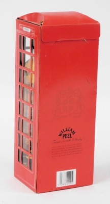 A 100cl William Peel bottle of finest Scotch whisky, old number 6 traditional, in a red telephone presentational box. - 2