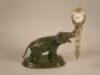 A reproduction bronze elephant mystery clock