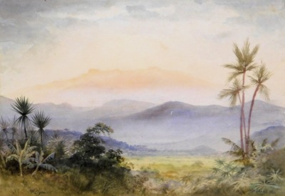 William John Waterman Roome (Irish, 1865-1937). Mt Elgon, Mt Kenya, pair of watercolours, signed, dated 1932, 34cm x 49.5cm. - 2