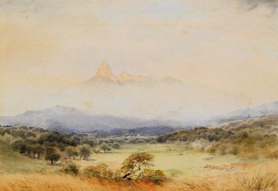 William John Waterman Roome (Irish, 1865-1937). Mt Elgon, Mt Kenya, pair of watercolours, signed, dated 1932, 34cm x 49.5cm. - 4