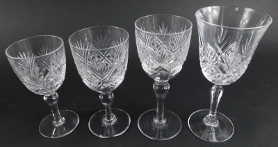 A part suite of Thomas Webb drinking glasses in the St Andrews pattern, to include brandy glasses, tumblers, claret glasses, water glasses, etc. (50) - 4