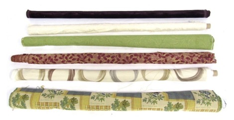 Various rolls of upholstery fabric, to include Swaffer.