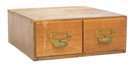 A set of desk file drawers, 16cm high, 40cm wide, 41cm deep.