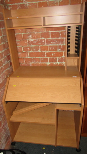 A computer desk, 153cm high, 84cm wide.