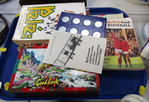 The Park Drive Book of Football 1968-1969 Season, Pele My Life and the Beautiful Game, Commemorative Man in Flight coins, cigarette cards, etc. (a quantity)