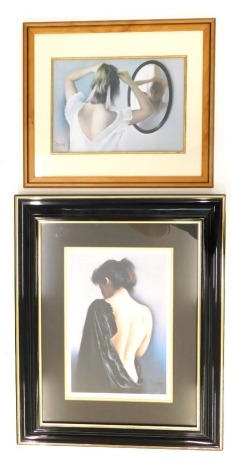 After Domingo. Portrait of Carla, artist signed limited edition print, 41cm x 27cm, with certificate, and another print. (2)