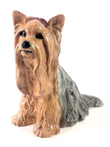 A Beswick Yorkshire terrier, number 8377, 26cm high.