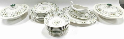 A Royal Doulton Provencal part dinner service, to include two tureens and covers.